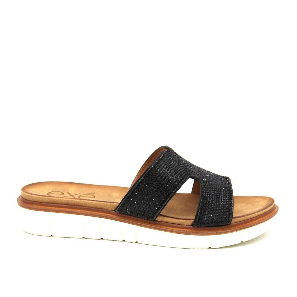 NEW EXE women's suzanne flatform sandal in black